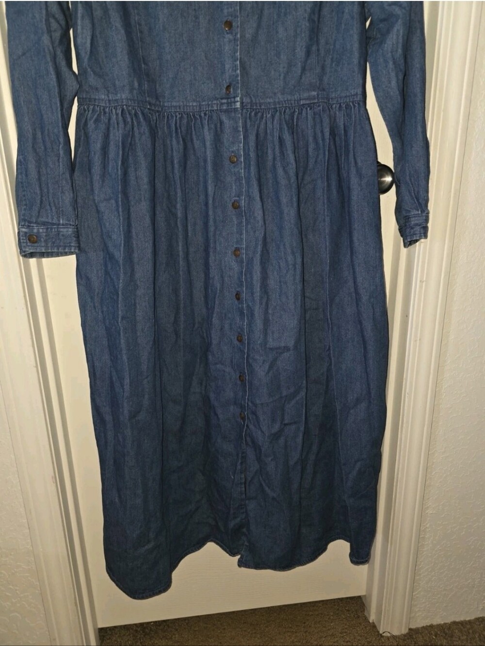Vintage Eddie Bauer Maxi Denim Dress Size XL - Picture 4 of 16
